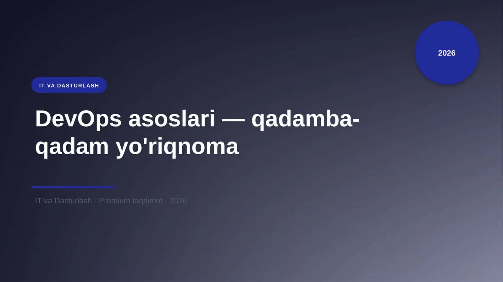 DevOps asoslari — qadamba-qadam yo'riqnoma