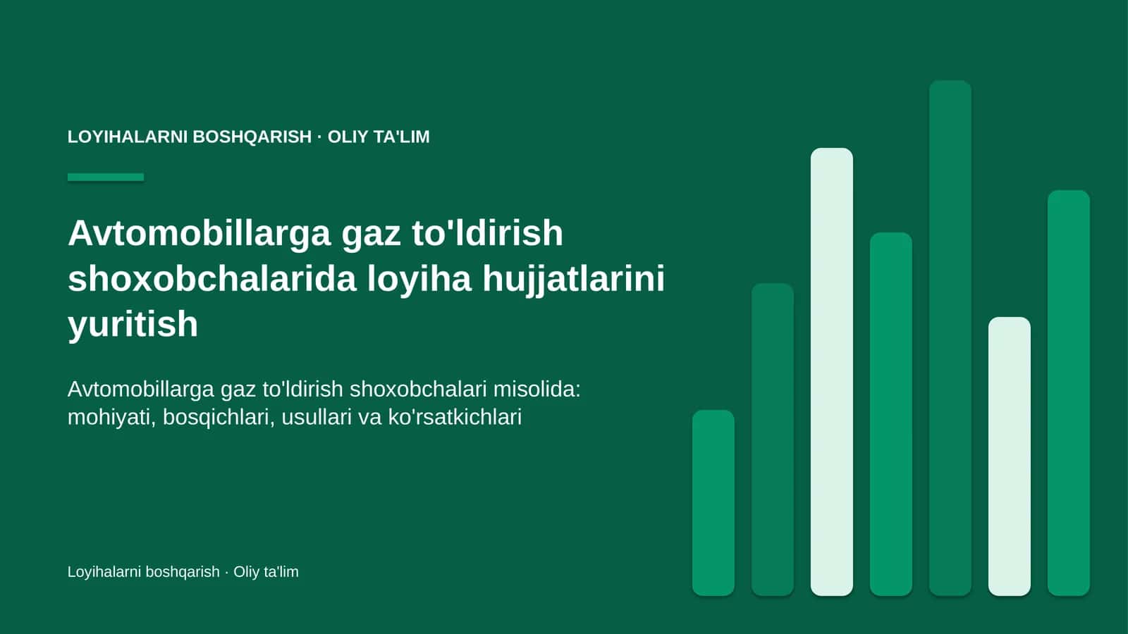 Avtomobillarga gaz to'ldirish shoxobchalari misolida: mohiyati, bosqichlari, usullari va ko'rsatkichlari