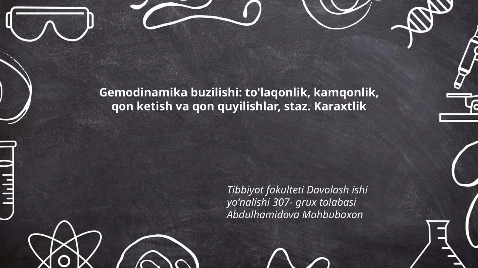 Gemodinamika buzilishi