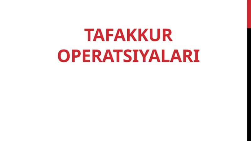 Tafakkuroperatsiyalari