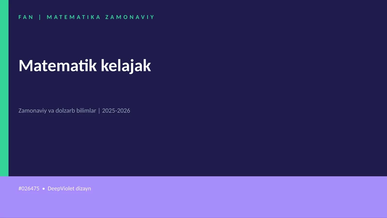 Matematik kelajak
