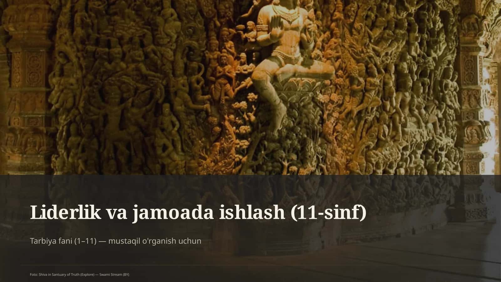 Liderlik va jamoada ishlash (11-sinf)