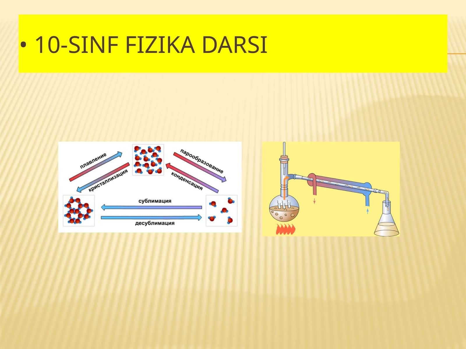 Fizika - Suyuqliklar va gazlarning o'zaro aylanishi (10-sinf)