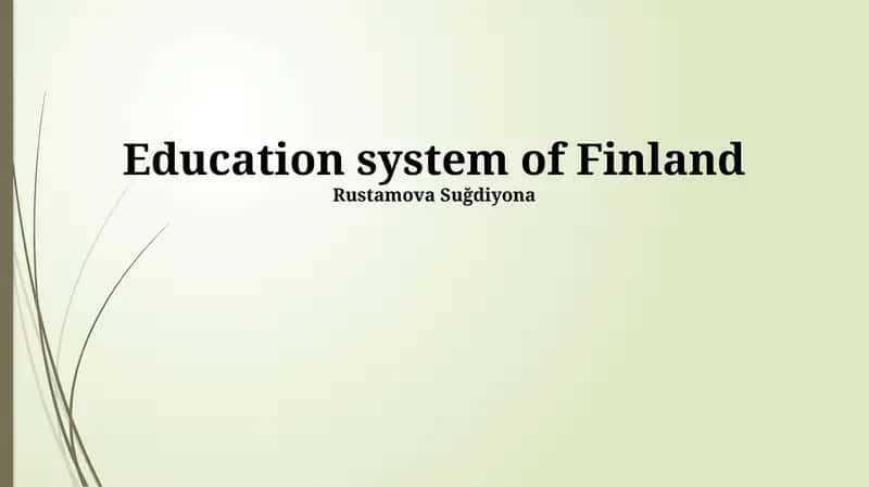Education system of Finland