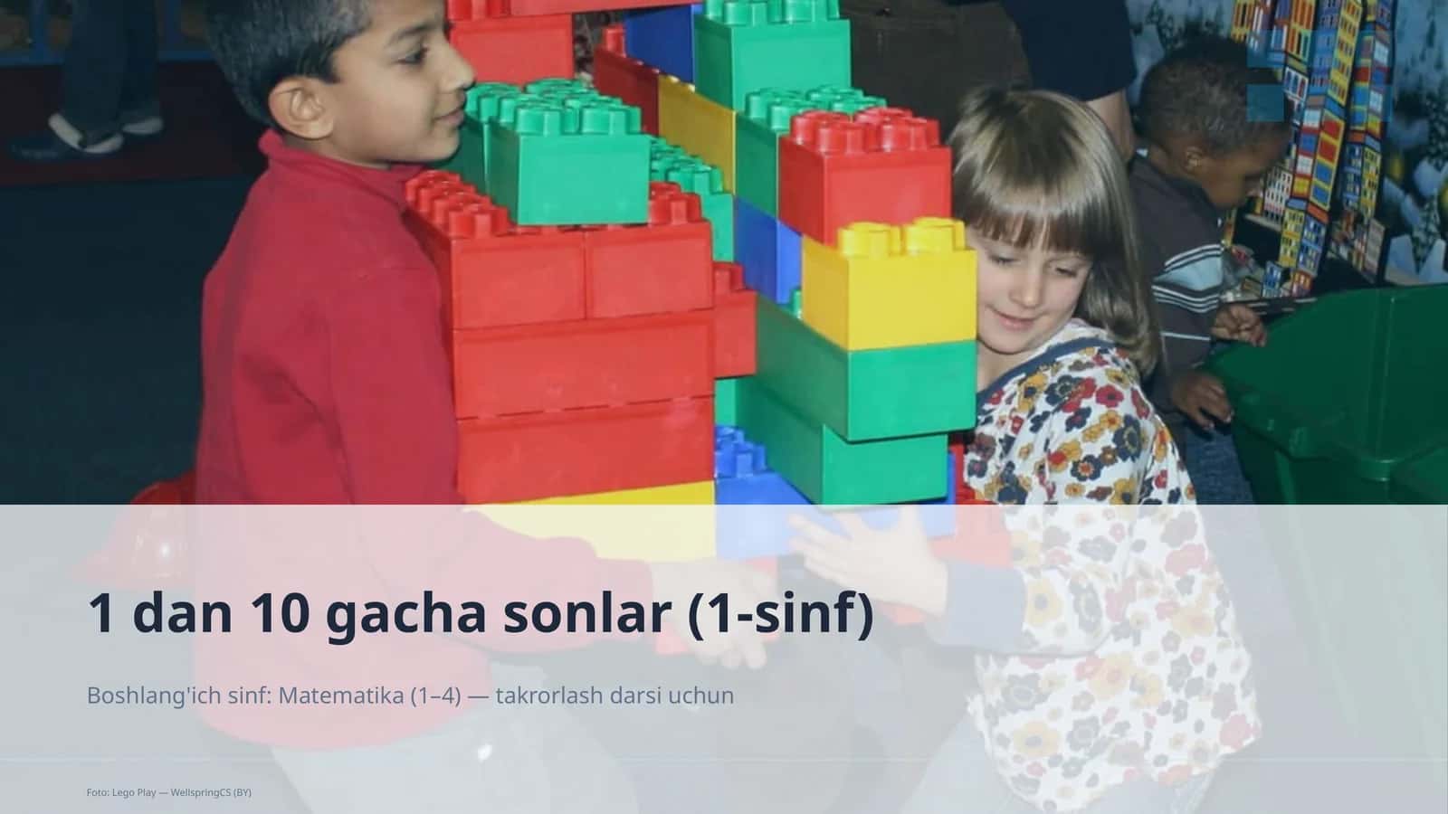 1 dan 10 gacha sonlar (1-sinf)