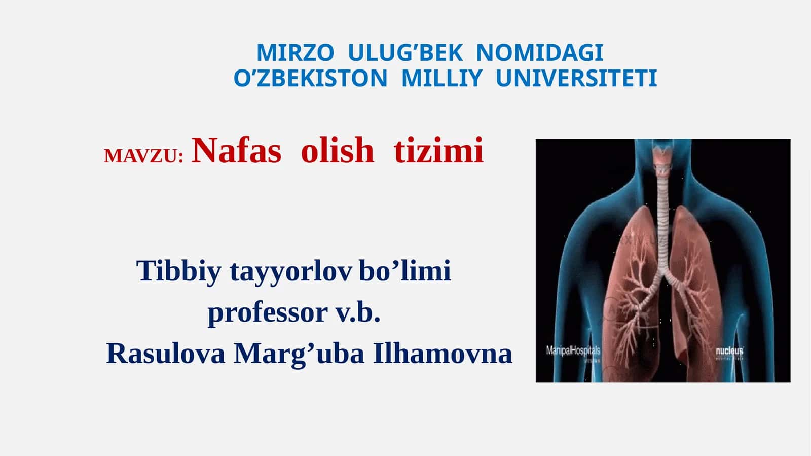 Nafas olish tizimi