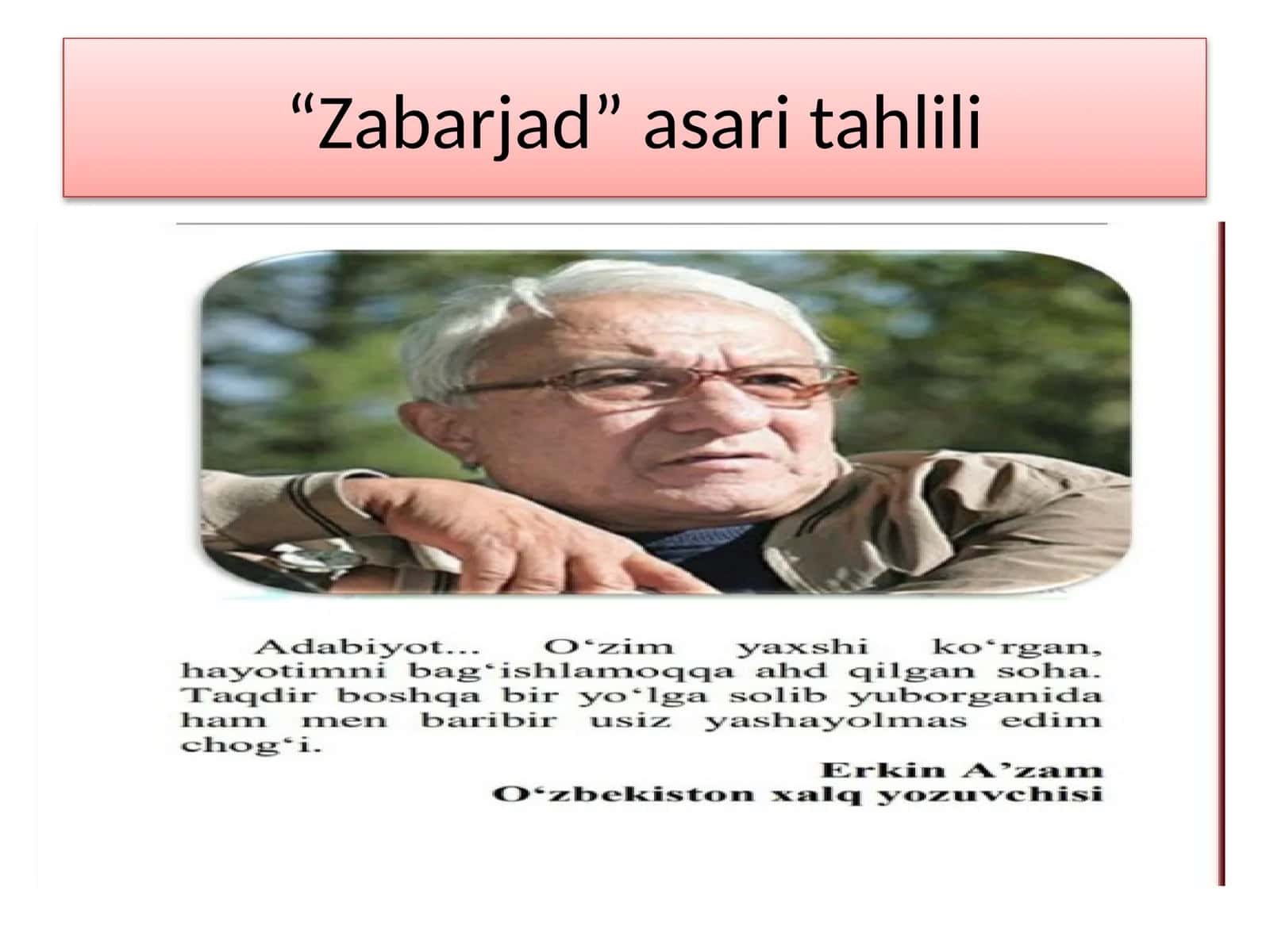 Zabarjad asaritahlili