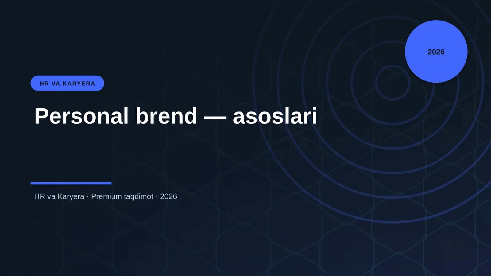 Personal brend — asoslari
