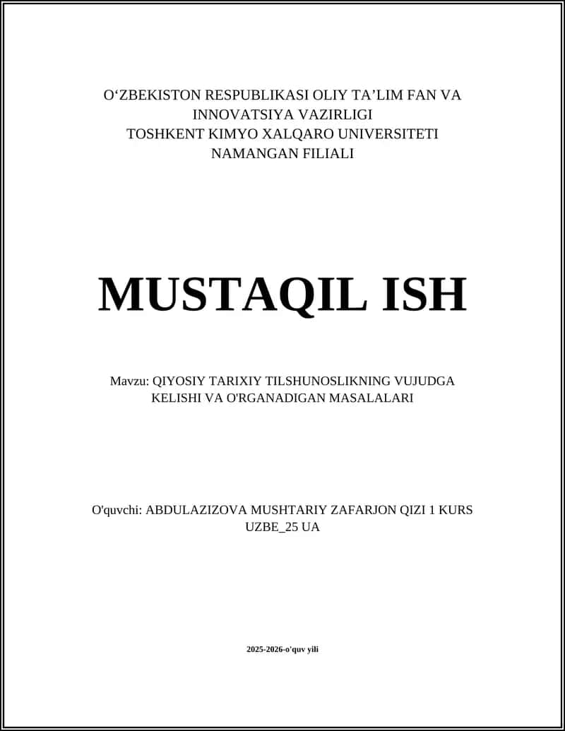 Qiyosiy tarixiy tilshunoslikning vujudga kelishi va tarixi