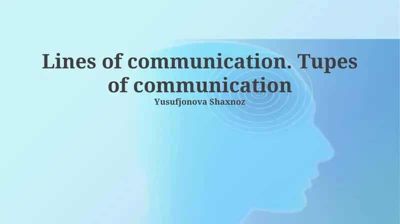 Fundamentals of Communication