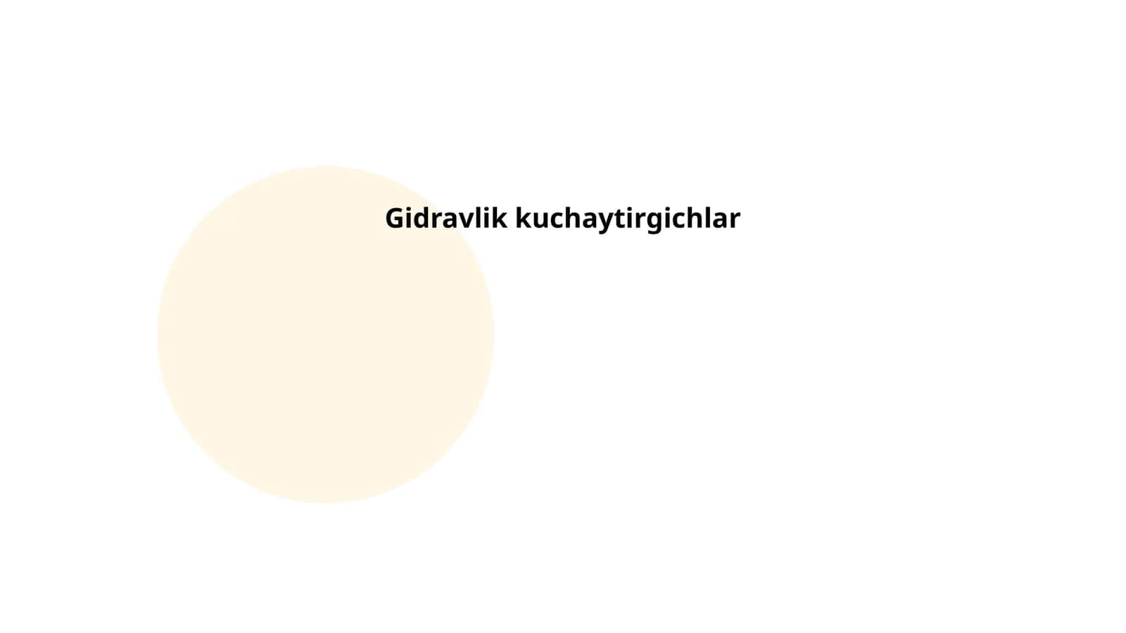 Gidravlik kuchaytirgichlar