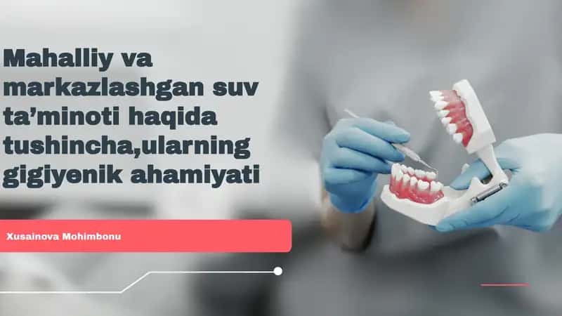 Mahalliy va markazlashfan suv taminoti
