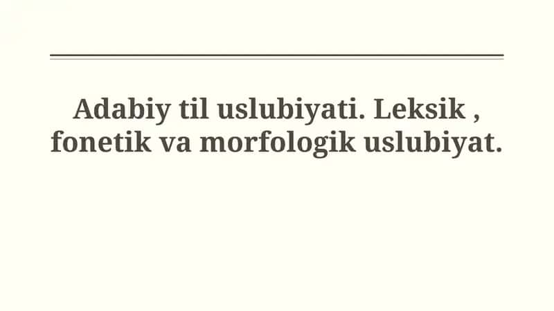 Adabiy til uslubiyati