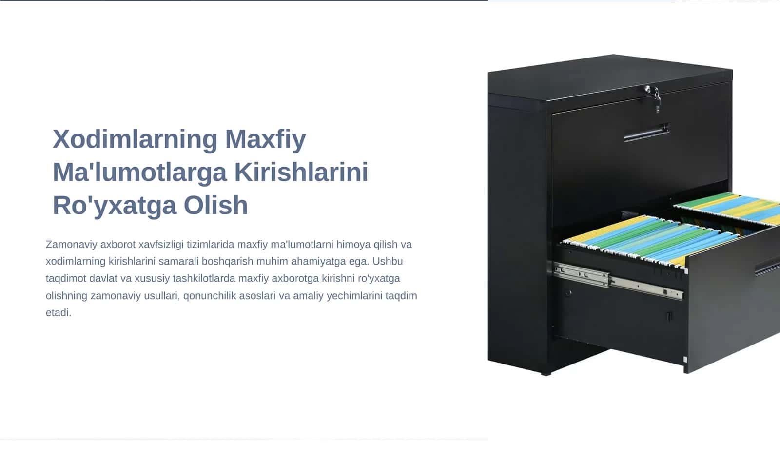 Xodimlarning Maxfiy Ma'lumotlarga Kirishlarini Ro'yxatga Olish