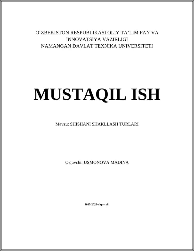 Qo'lda shisha puflash