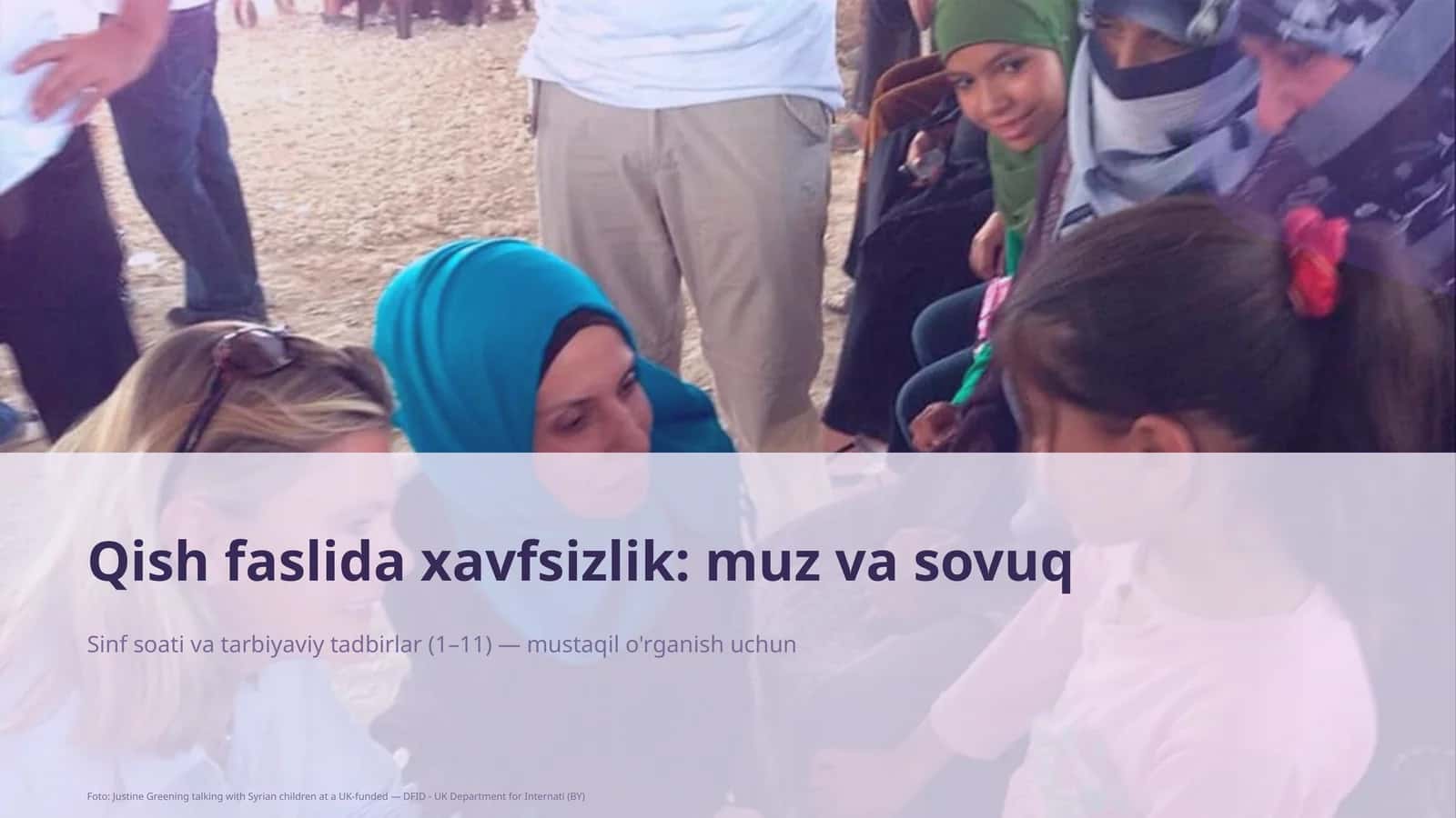 Qish faslida xavfsizlik: muz va sovuq