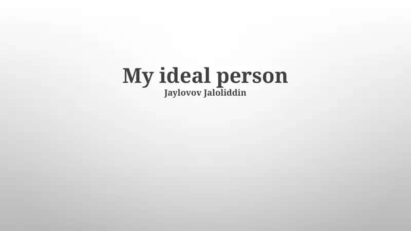 Ideal Mening Ideal Insonimning Kelajagi