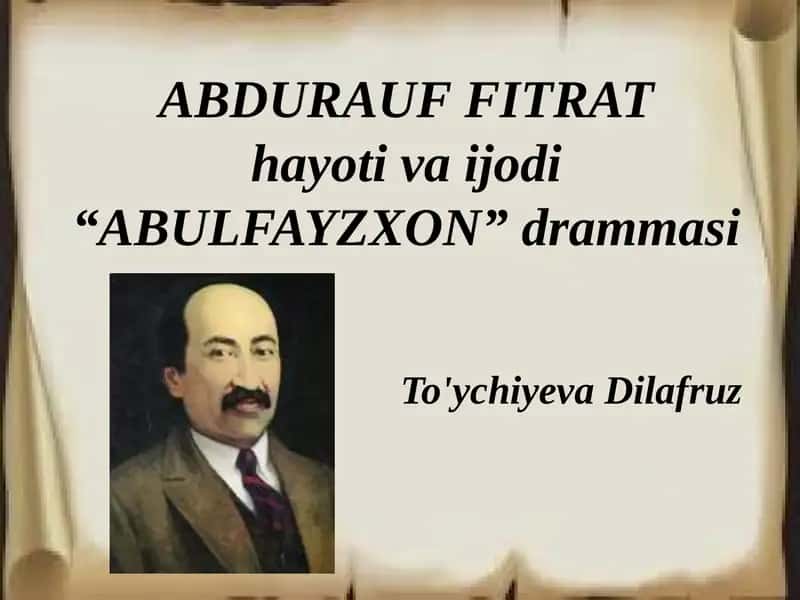 Bollar adabiyotida Fitrat