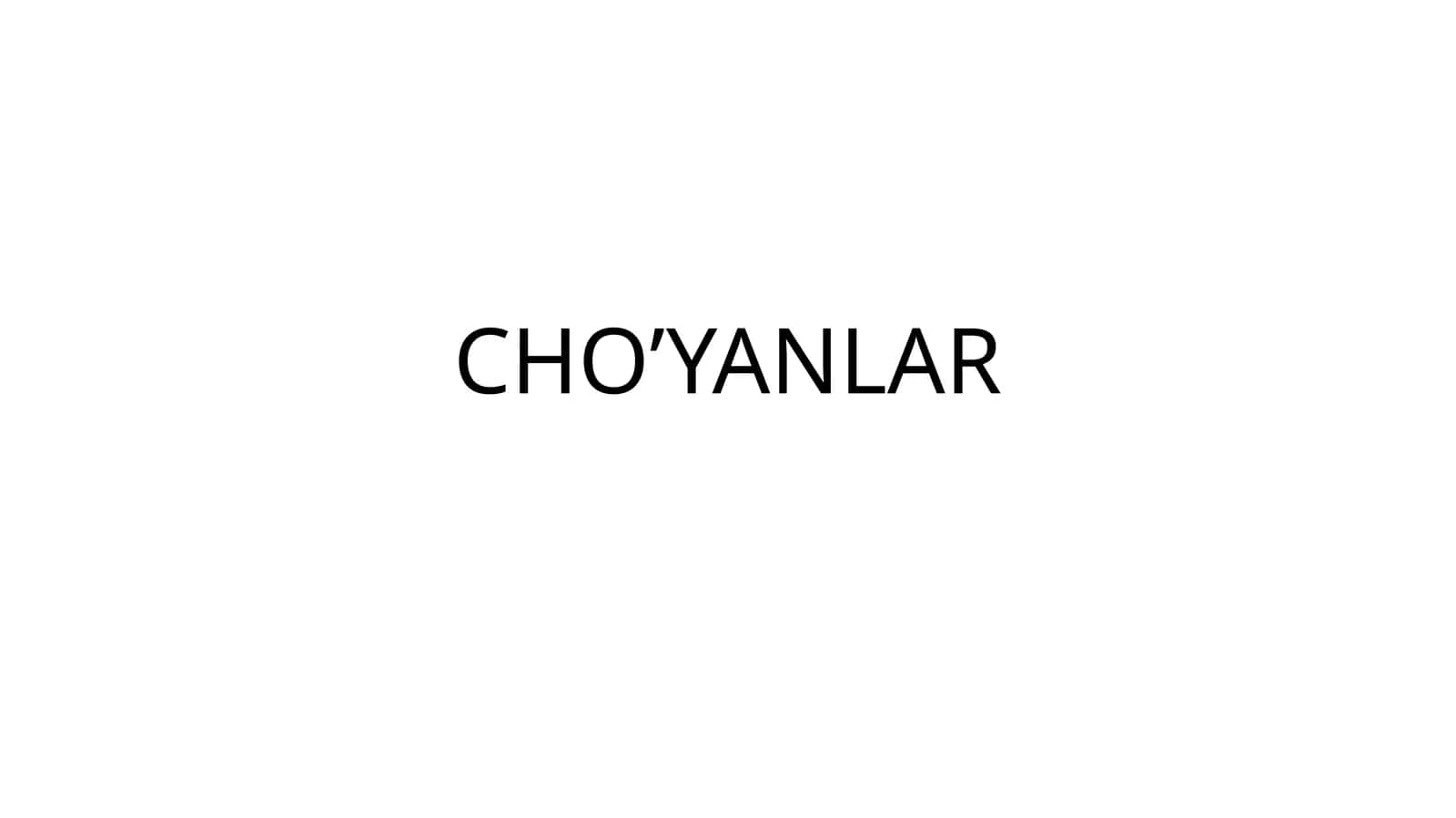 Choʻyanlar