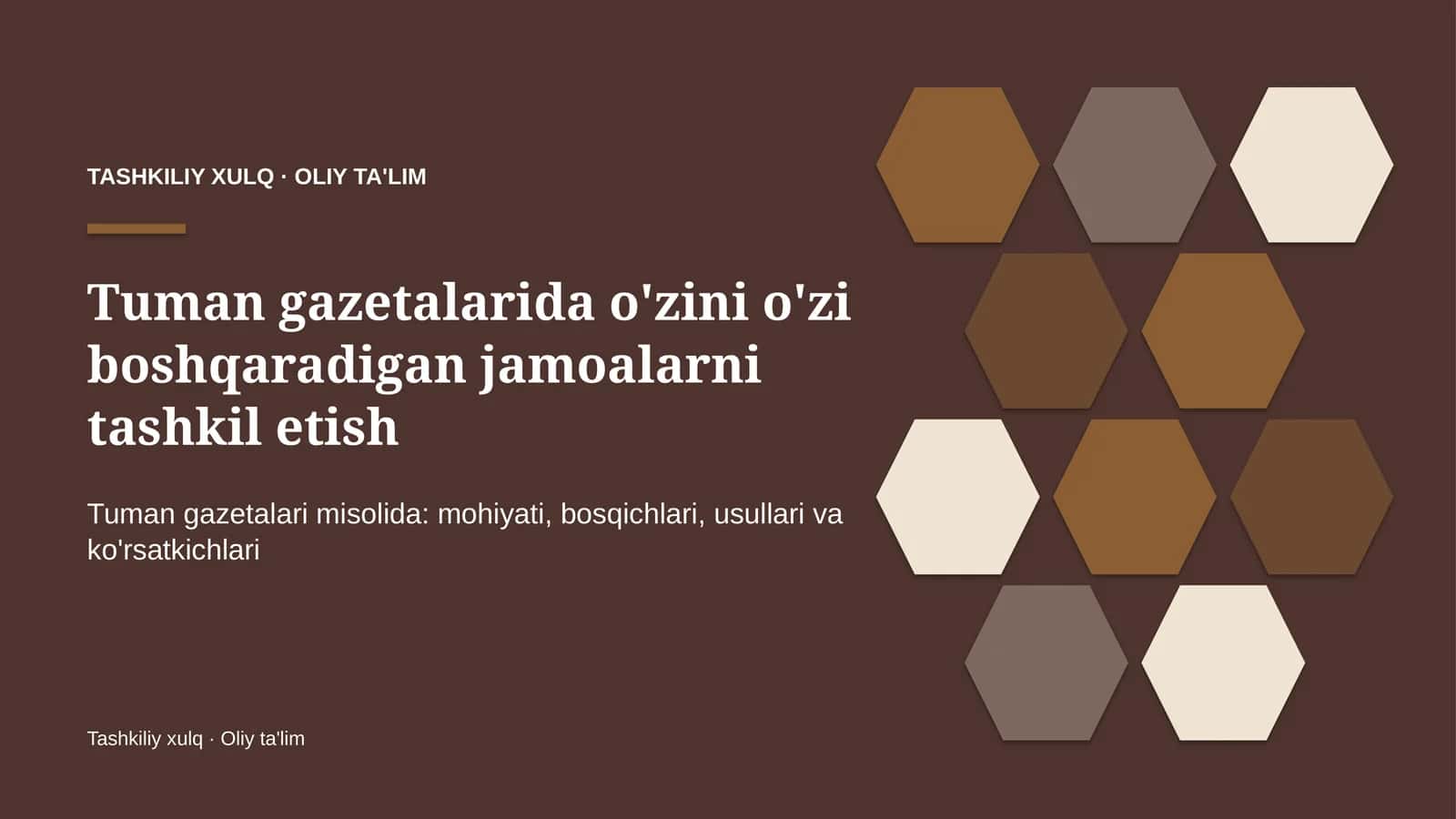 tuman gazetalarida o'zini o'zi boshqaradigan jamoalarni tashkil etish 4078