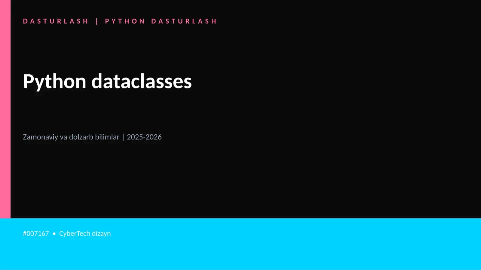 PYTHON DASTURLASH