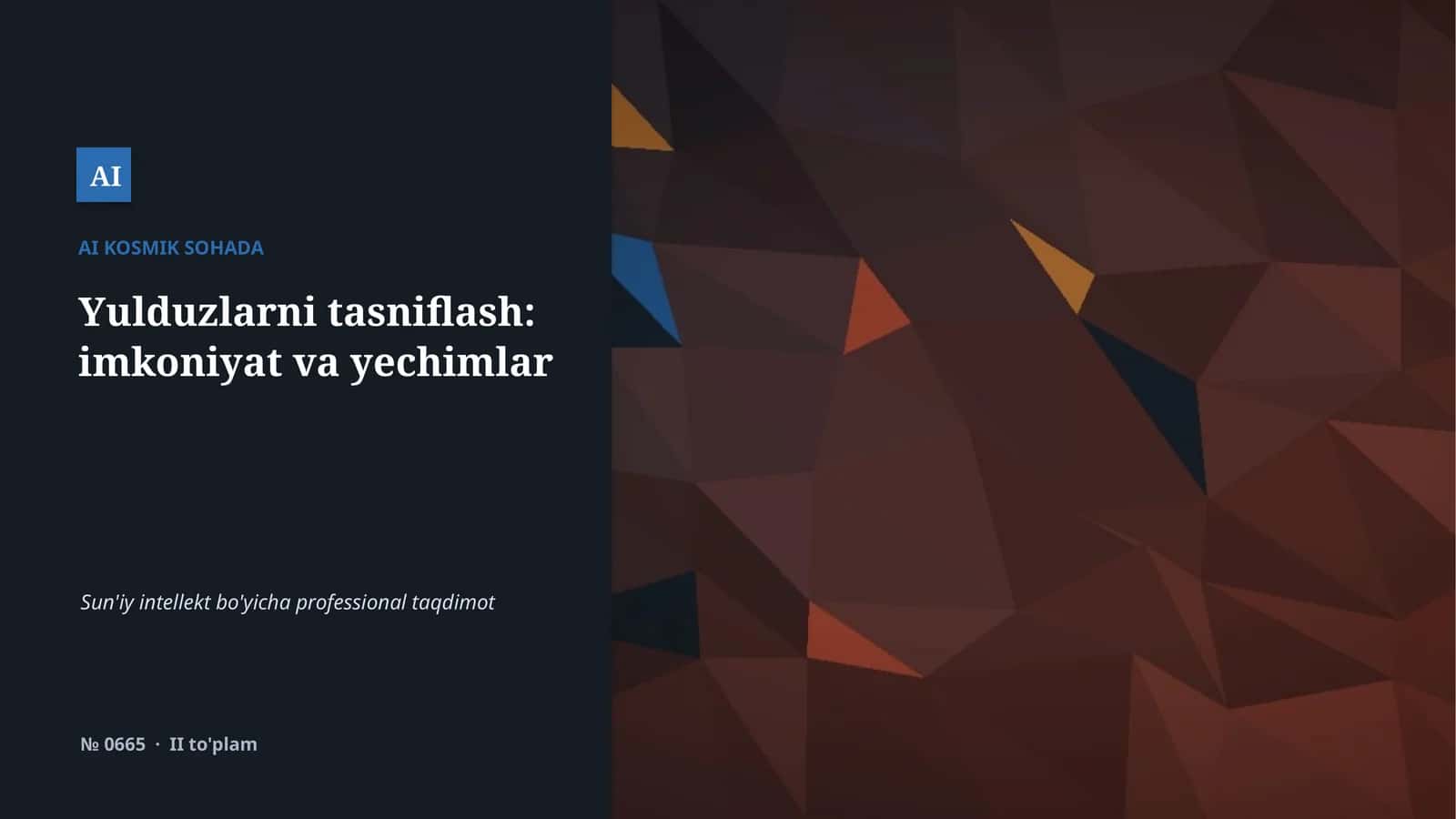 AI KOSMIK SOHADA