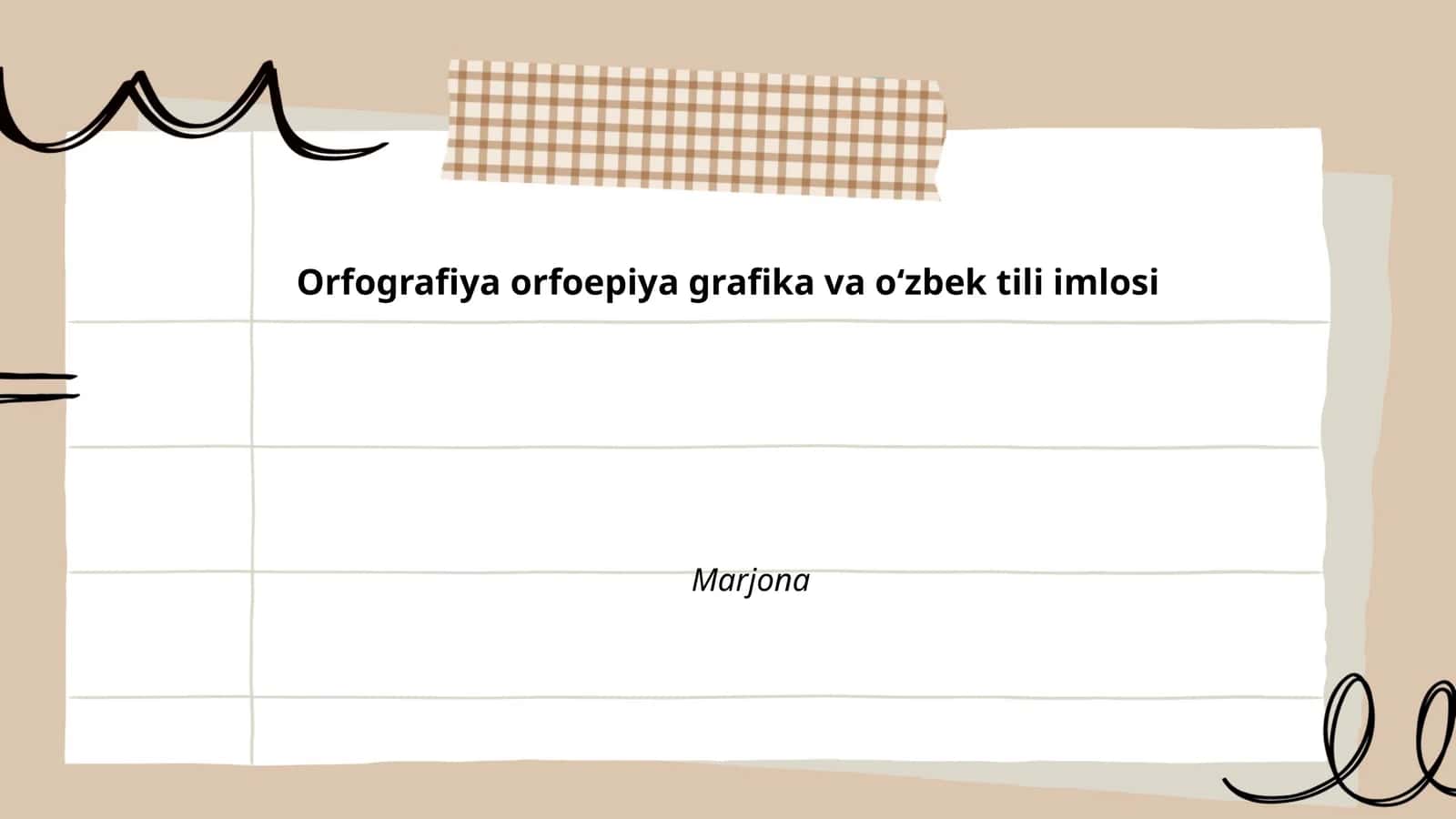 Orfografiya orfoepiya grafika va oʻzbek tili imlosi