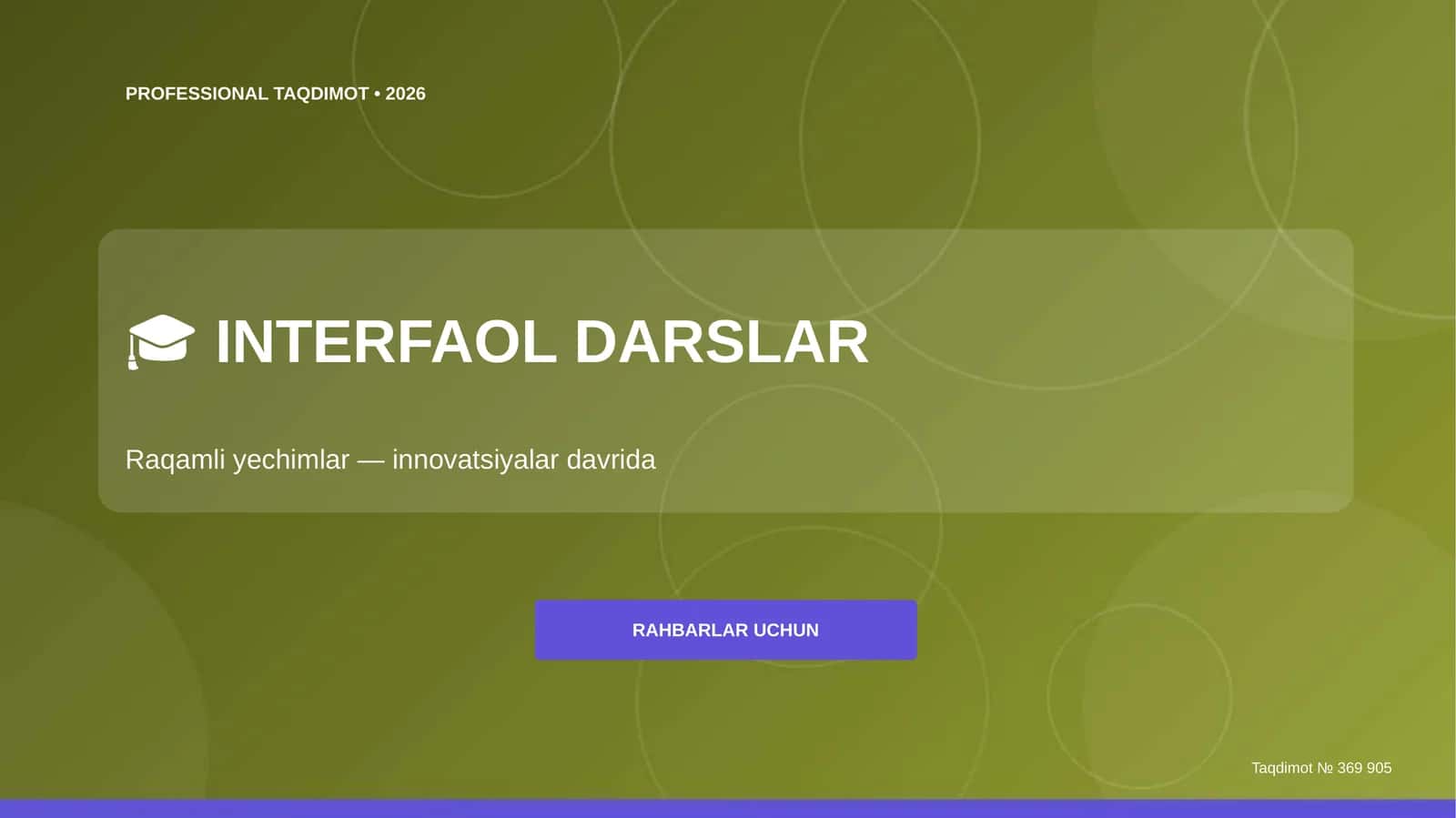 INTERFAOL DARSLAR