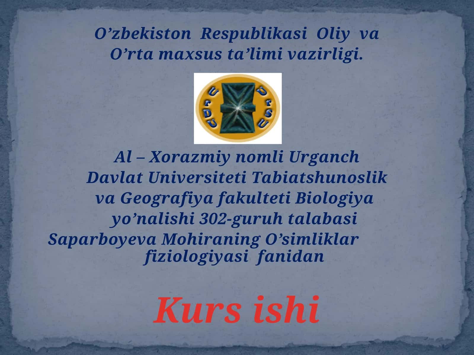 O’simliklarning qishgachidamliligi va qishgi-bahor gidaligidar ta’siri