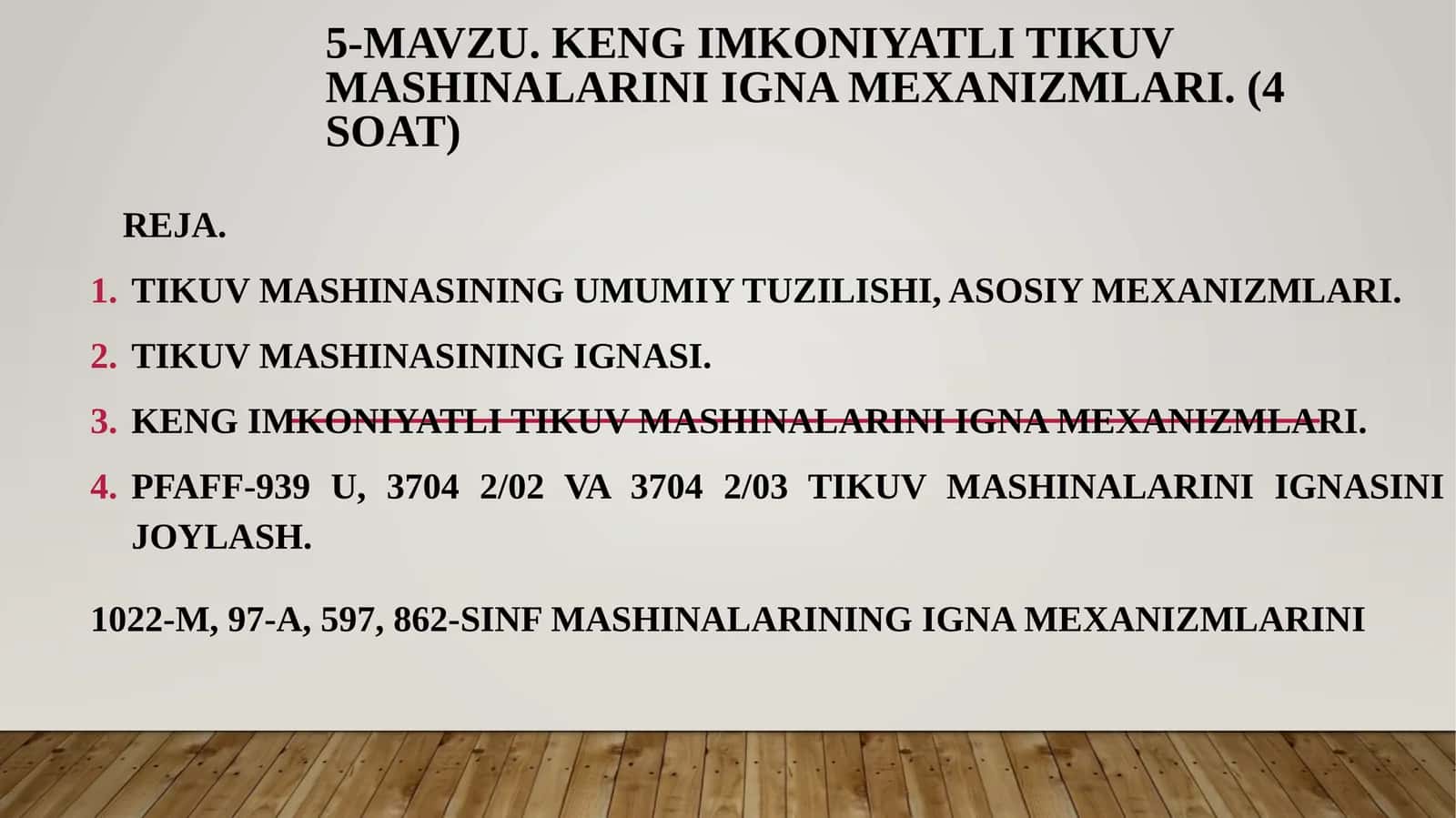 Kengimkoniyatli tikuvmashinalarini ignamexanizmlari