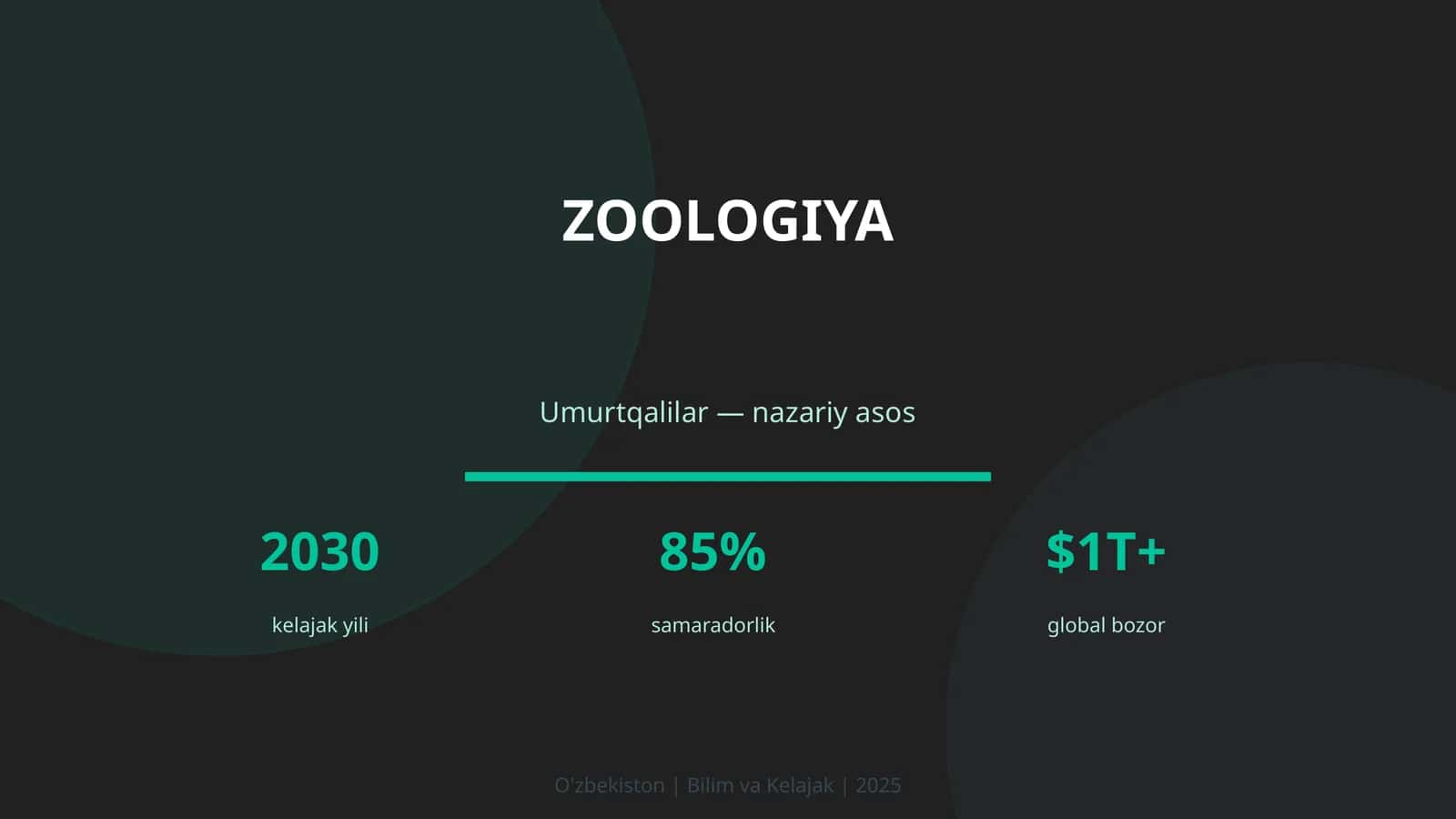 Umurtqalilar — nazariy asos