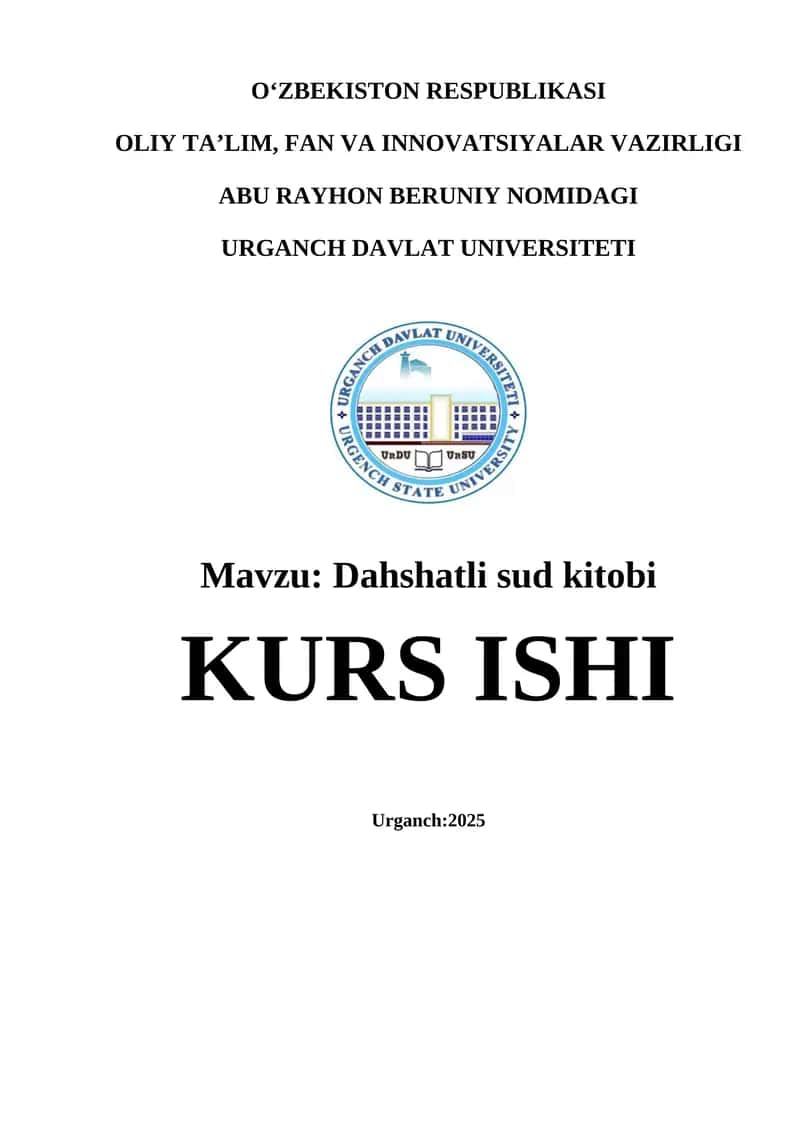 Dahshatli sud kitobi