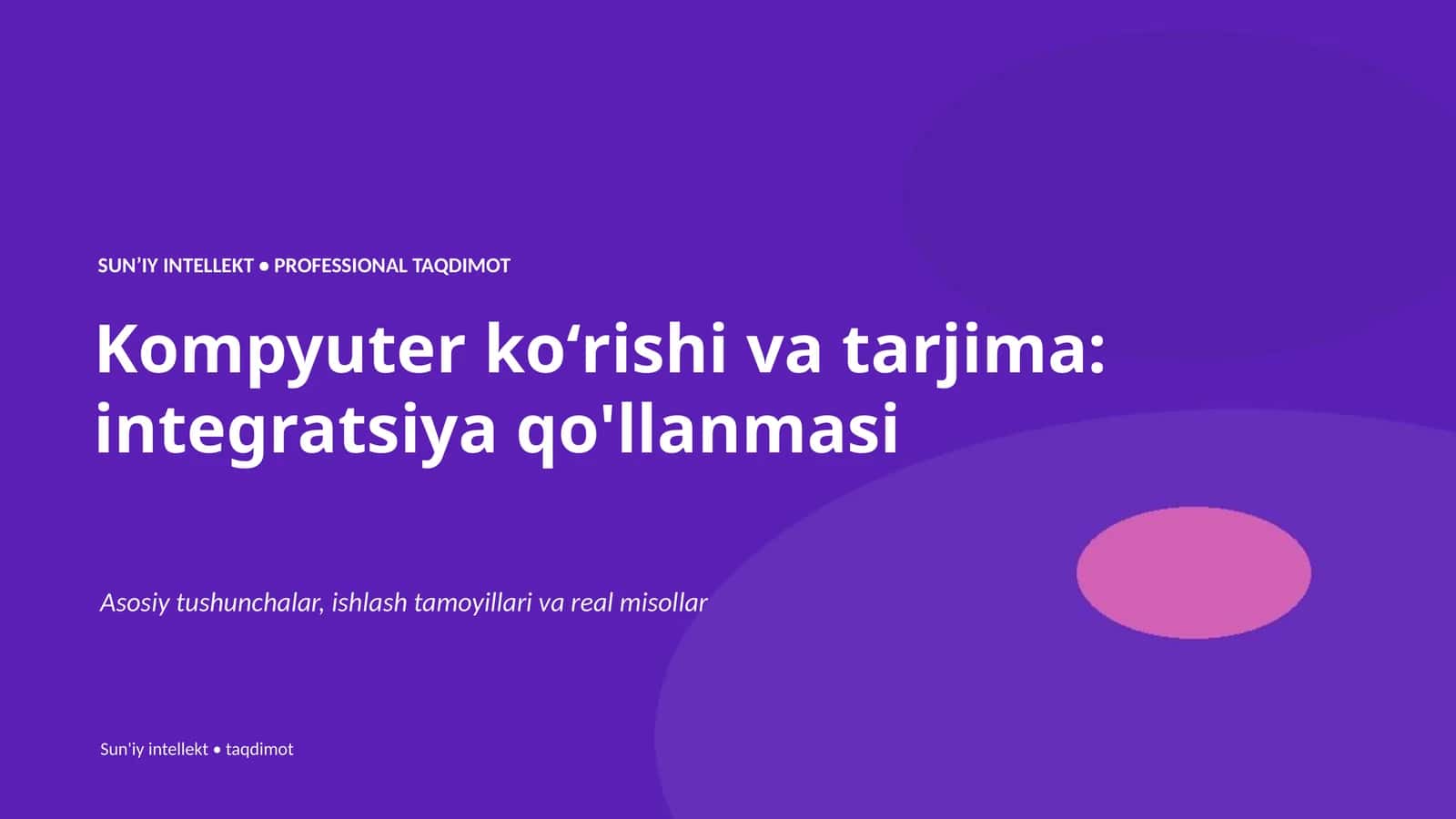 Kompyuter koʻrishi va tarjima: integratsiya qo'llanmasi