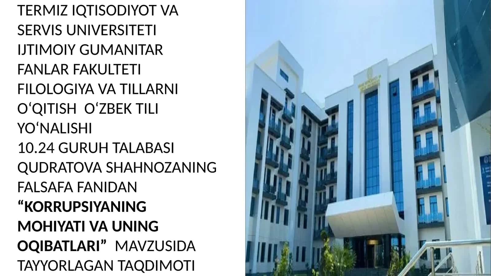 Korrupsiyaning Mohiyati va Oqibatlari