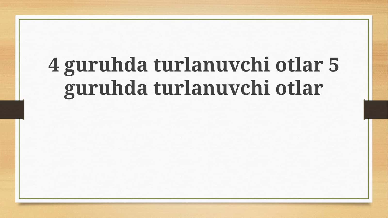 4 va 5-guruh otlari