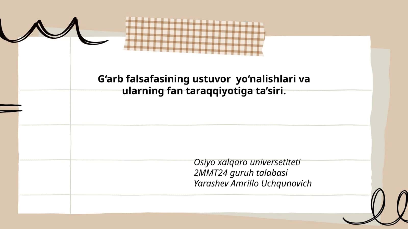 G'arblik falsafa va fan munosabatlari