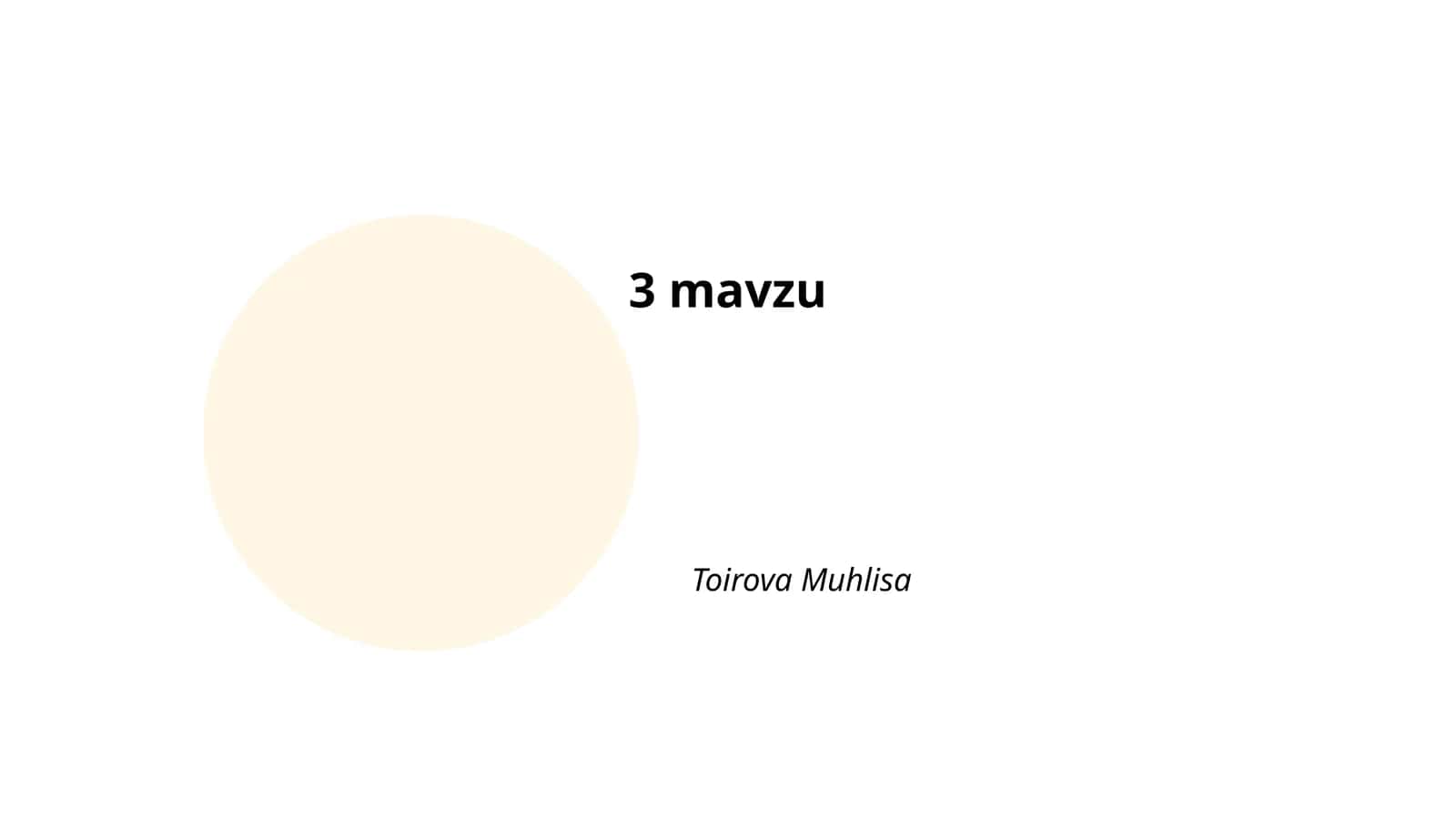 3-mavzu: kirish va muammo ko‘lami
