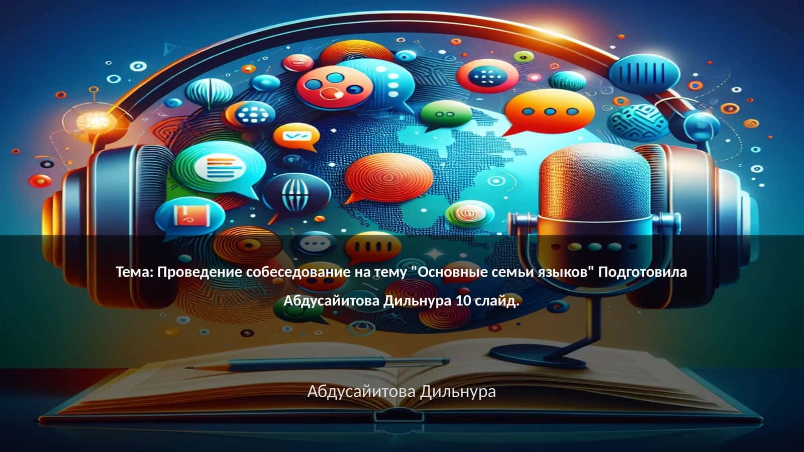 Проведение собеседование на тему "Основные семьи языков"