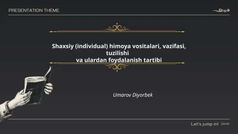 Shaxsiy (individual) himoya vositalari, vazifasi, tuzilishi va ulardan foydalanish tartibi