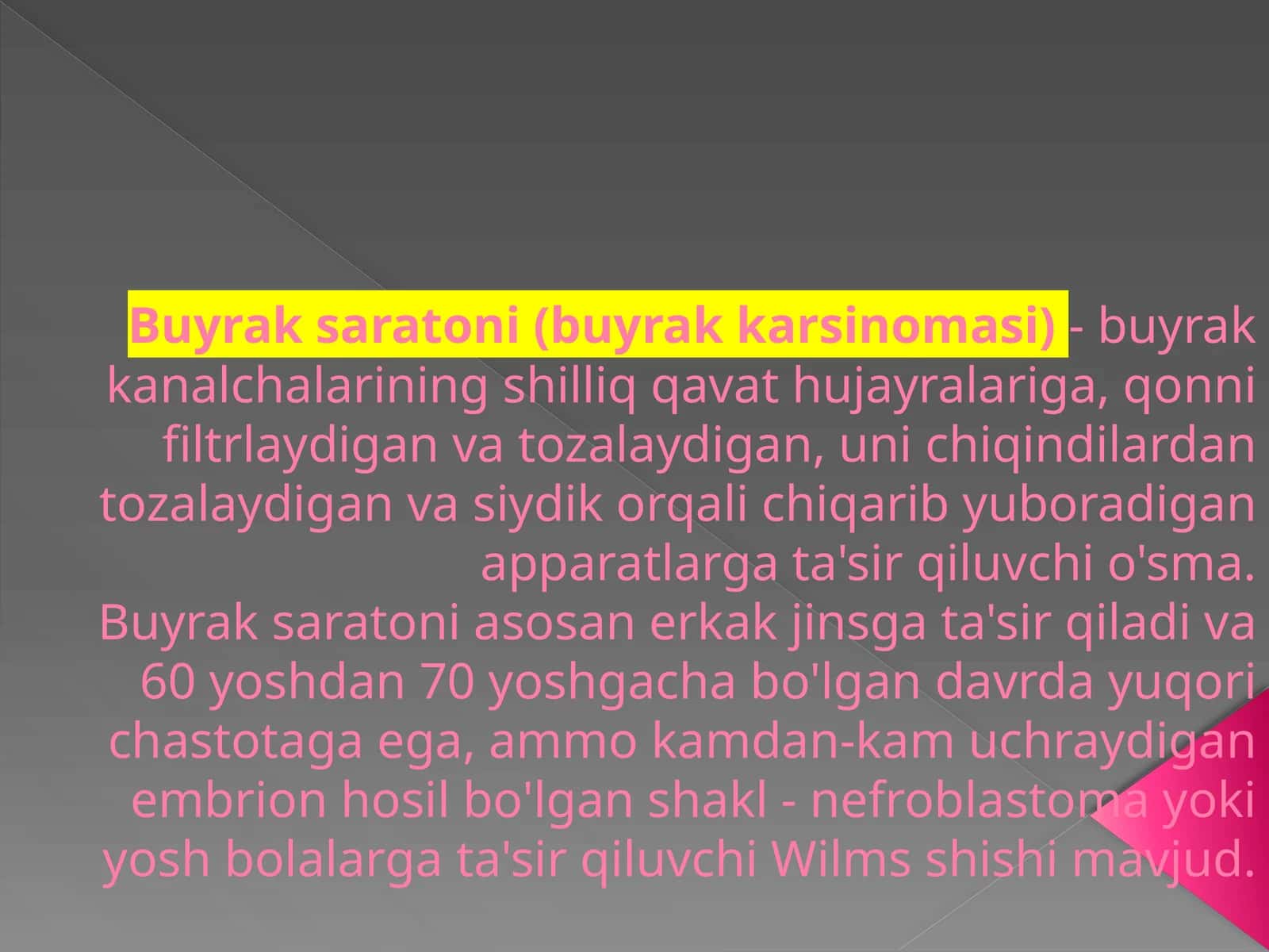 Buyrak saraton