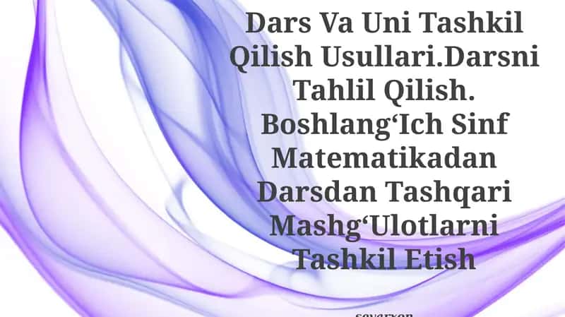 Dars Mazmuni