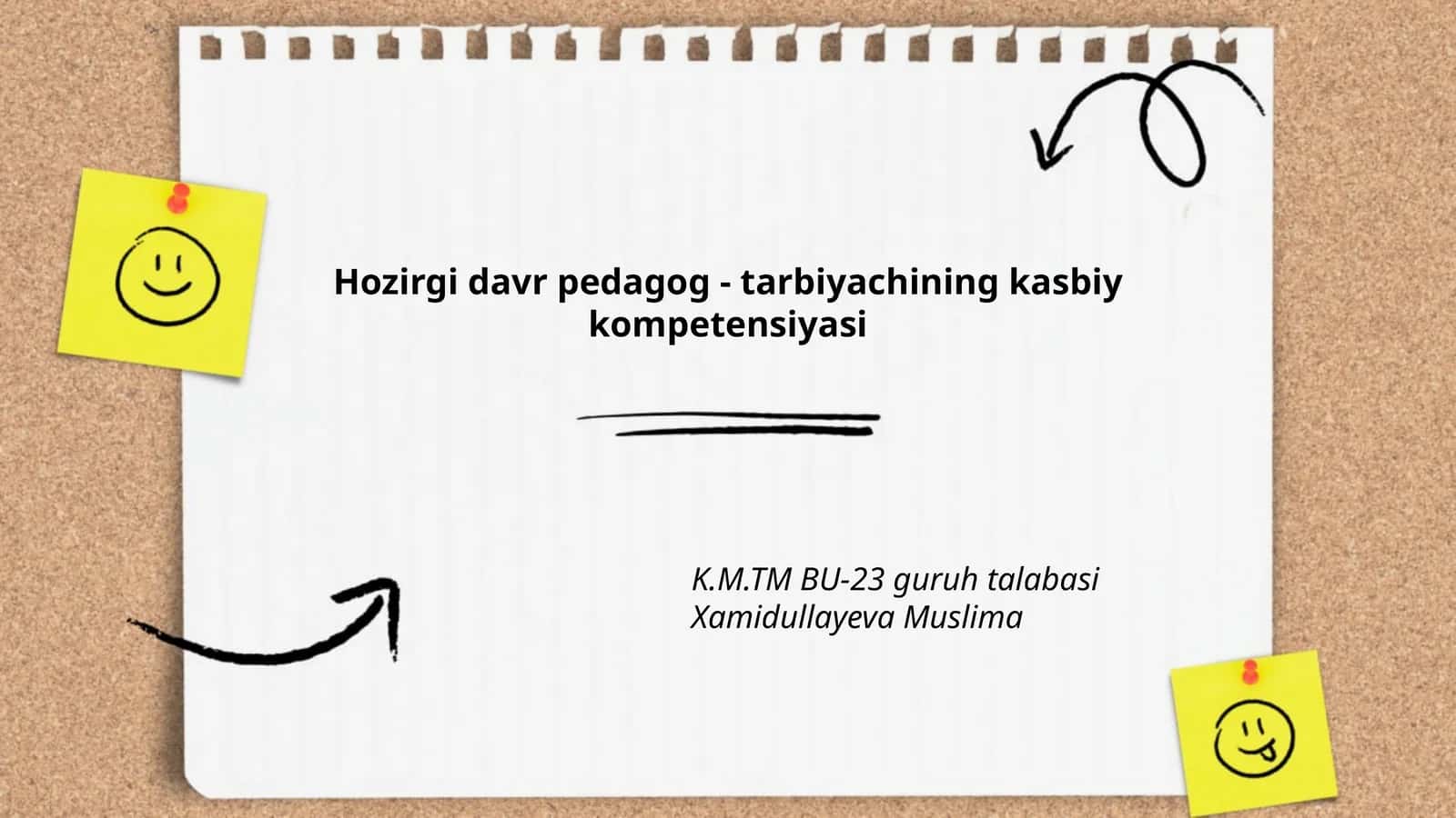 Hozirgi davr pedagog - tarbiyachining kasbiy kompetensiyasi