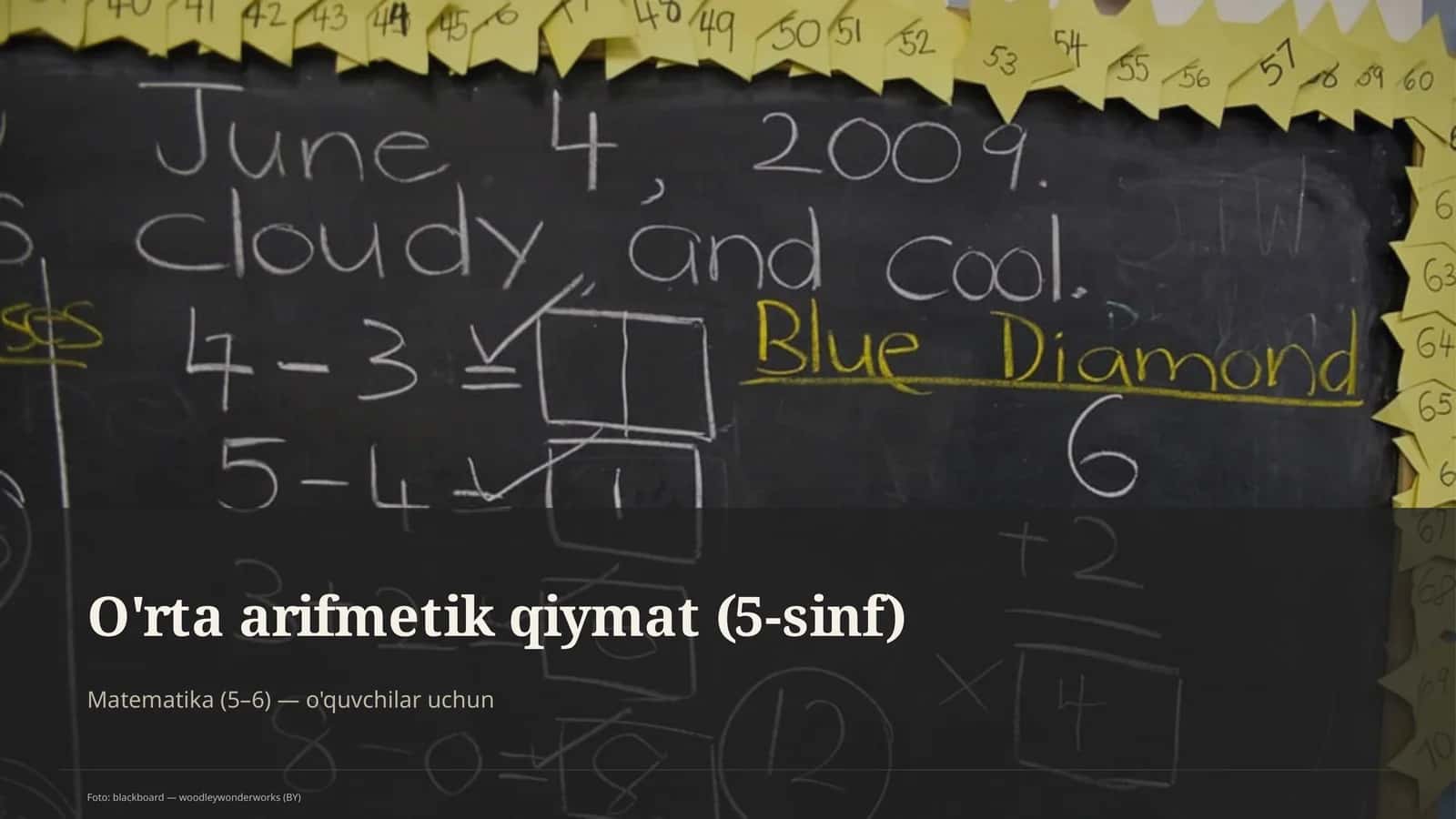 O'rta arifmetik qiymat (5-sinf)