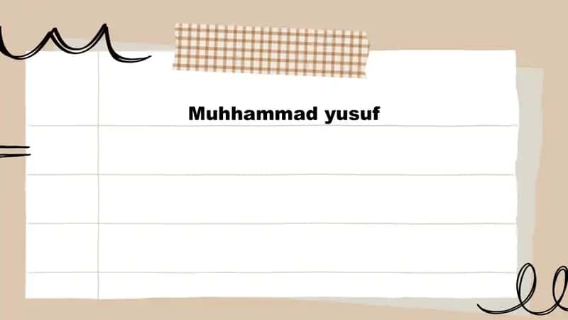 Muhammad Yusufning hayoti