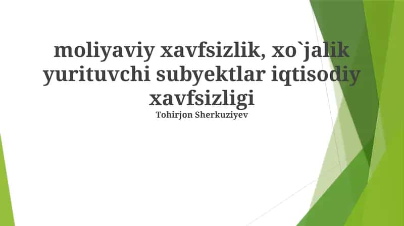 Moliyaviy Xavfsizlikning Asosiy Omillari