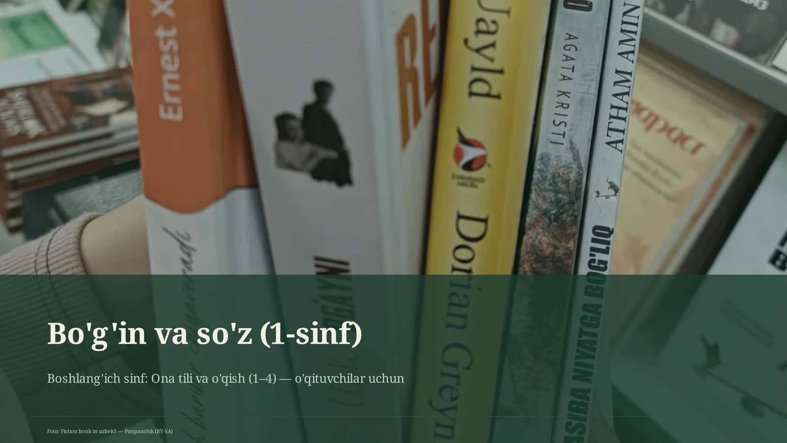 Bo'g'in va so'z (1-sinf)