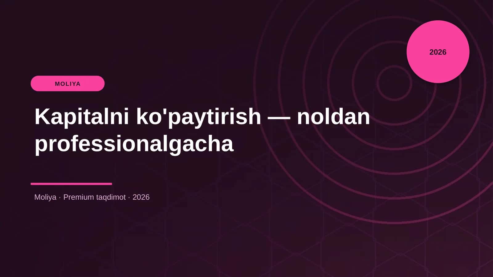 Kapitalni ko'paytirish — noldan professionalgacha