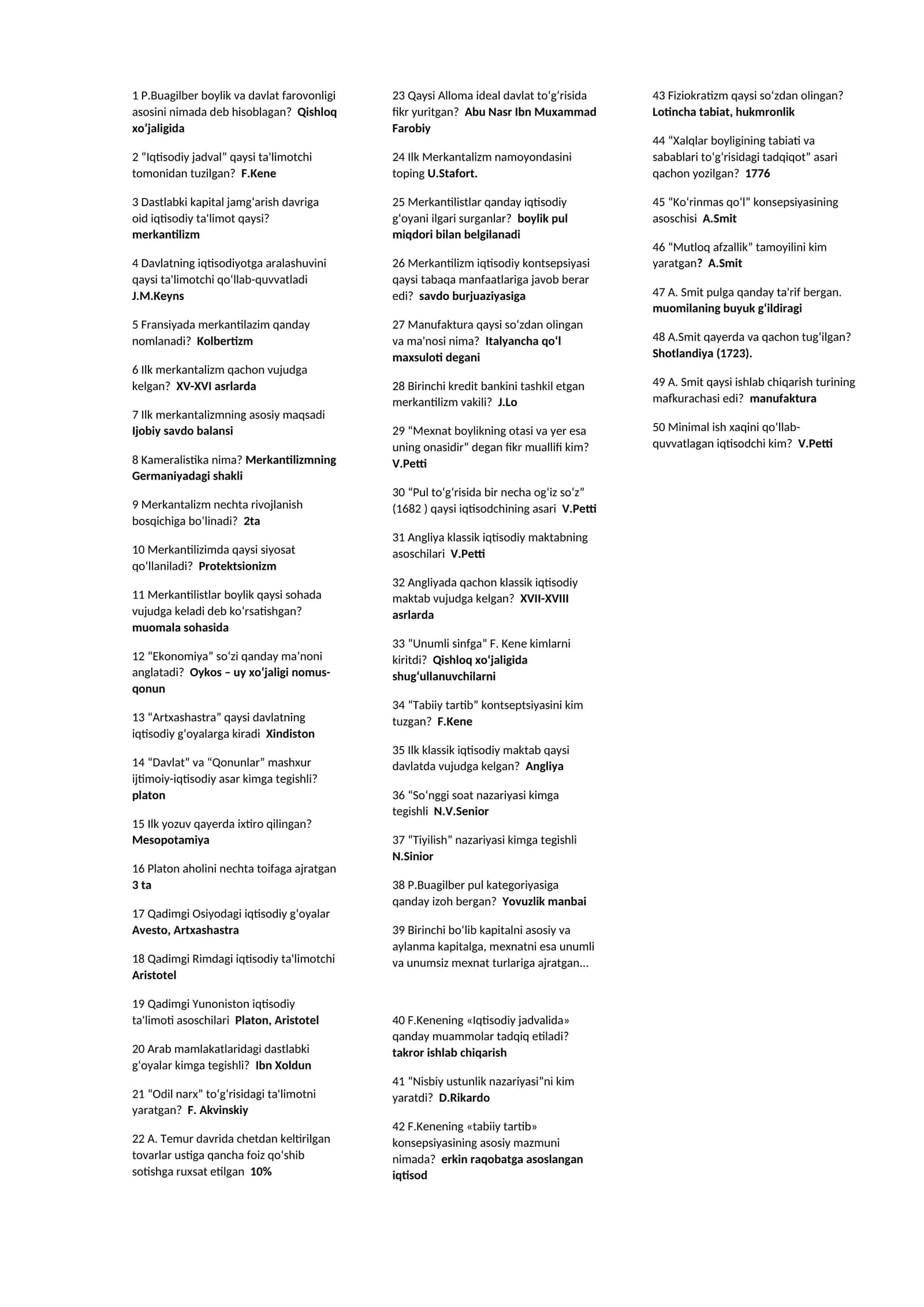 Iqtisodiy jadval