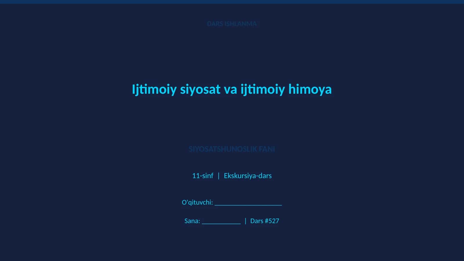 SIYOSATSHUNOSLIK FANI