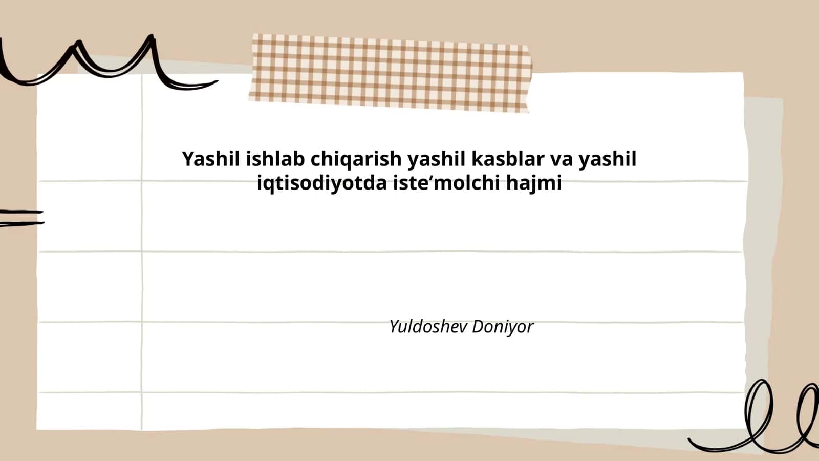 Yashil energetika va barqaror rivojlanish